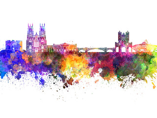 York skyline in watercolor