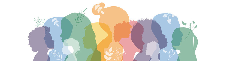 children of different ethnicities stand side by side together. flat vector illustration.