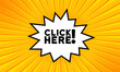 © Svitlana - Speech bubble with click here text. Boom retro comic style. Pop art style. Vector line icon for Business and Advertising
