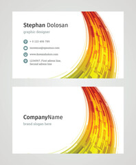 Wall Mural - Minimalist Business Card Design Template. Modern Creative and Clean Corporate Design. Vector Illustration. Front and Back Sides with Colorful Abstract Background