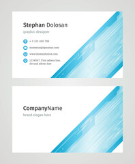 Wall Mural - Minimalist Business Card Design Template. Modern Creative and Clean Corporate Design. Vector Illustration. Front and Back Sides with Colorful Abstract Background