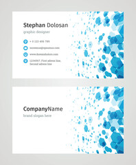 Wall Mural - Minimalist Business Card Design Template. Modern Creative and Clean Corporate Design. Vector Illustration. Front and Back Sides with Colorful Abstract Background