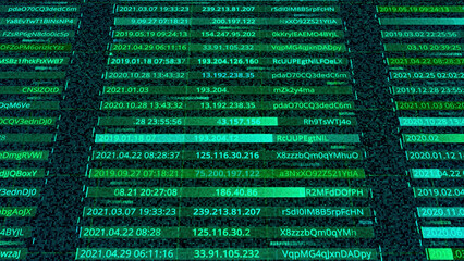 Aufkleber - Global market with dynamic change and analysis of big data in horizontal chart. Animation. Electronic board or display, world economics, commerce accounting concept.