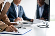 © Freedomz - Business team investment working with computer, planning and analyzing graph stock market trading with stock chart data, business financial investment and technology concept
