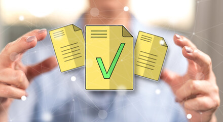 Wall Mural - Concept of document validation