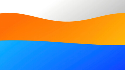Poster - Bright cartoon wavy background, seamless loop. Motion. Abstract dynamically flowing simple curving shapes.