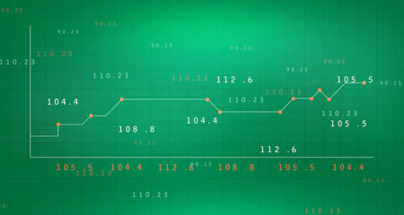 Poster - 2d rendering Stock market online business concept. business Graph 