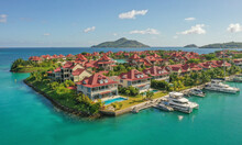Aerial View Of A Residential District On Eden Island, Seychelles.