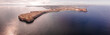 © AmazingAerialAgency - Panoramic aerial view of Sagres fortress (Fortaleza de Sagres) and the lighthouse on the cliff facing the Atlantic Ocean, Sagres, Algarve region, Portugal.