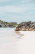 Vertical shot of the rocky shore in Bermuda