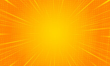 Orange Gradient Ray Burst Dot Style Background Vector Design