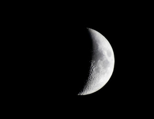 Sticker - Beautiful view of the crescent moon on a dark background