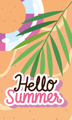 Sticker - hello summer poster