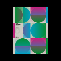 Aufkleber - swiss poster design graphics made with helvetica typography aesthetics and geometric forms