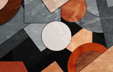 Leinwandbilder - Abstract background. Background for text, presentation. Multicolored image of geometric shapes.