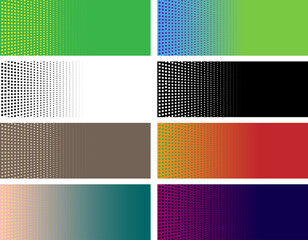 Wall Mural - Abstract blue, red, white, multicolor, green gradient minimal vector banner. Trendy textured long background for facebook cover, web header and social media template