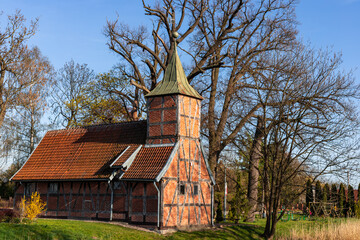 The old church in Wroblewo in Zulawy