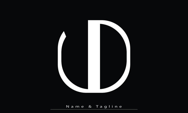 Alphabet letters Initials Monogram logo UO , OU