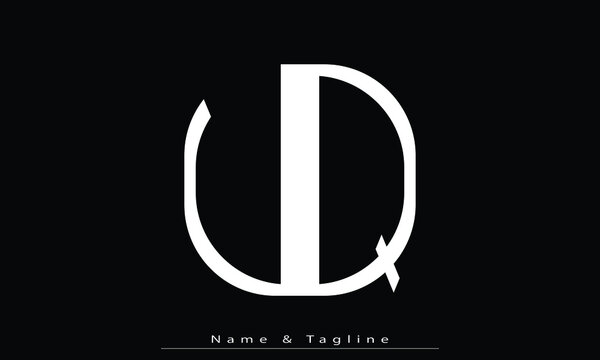 Alphabet letters Initials Monogram logo UQ , QU