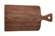 Cutting board isolated on white. Handmade walnut wood chopping board. Handmade wooden pallets.
