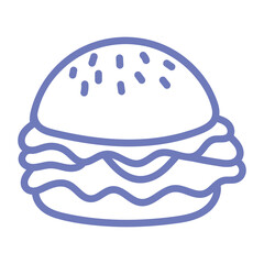 Sticker - fresh hambuger line tyle