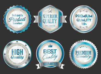 Wall Mural - High quality collection of golden badges and labels retro style