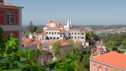 Wall Mural - Sintra National Palace at sunny day in Sintra town, Portugal