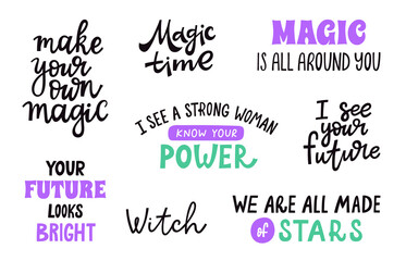 witch magical lettering set