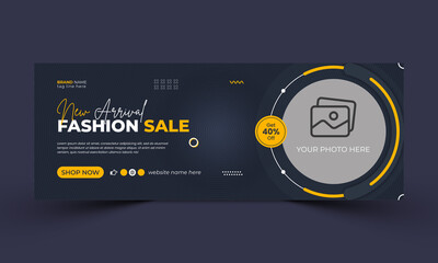 fashion sale social media facebook cover design