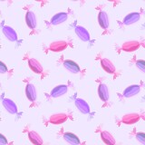 Fototapeta Motyle - Kids seamless candy pattern for fabrics and textiles and packaging and gifts and cards and linens