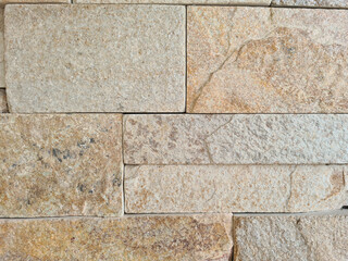 Stacked stone wall natural stone cladding closeup