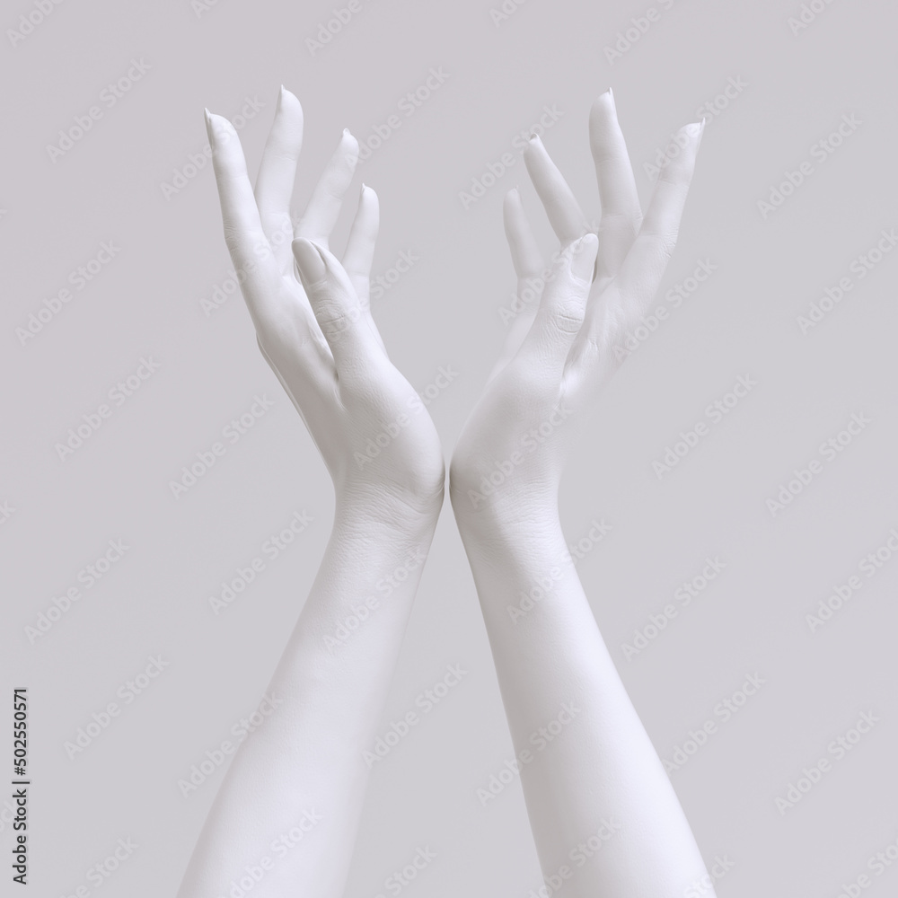 Female Mannequin Head - Gloss White - View #12