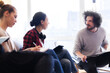 © Nikola Spasenoski - Young successful people brainstorming at a creative meeting. Teamwork at start up company.