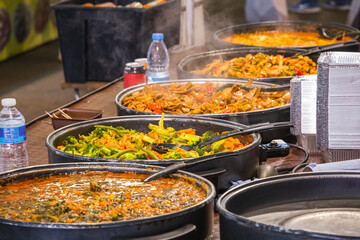 Wall Mural - A variety of Chinese takeaway at Brick Lane market in London