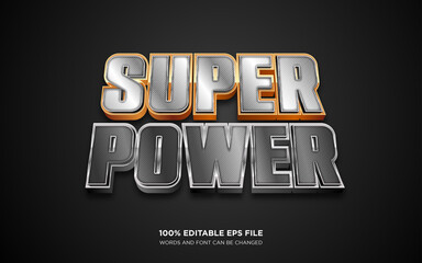Poster - super power 3d editable text style effect