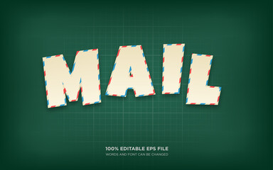 Fototapete - Envelope editable text style effect