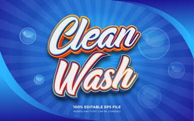 Fototapete - Clean laundry editable text style effect	
