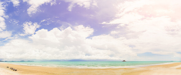Wall Mural - tropical beach and sea in sunny day