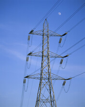 Low Angle View Of An Electricity Pylon