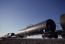 Fuel Storage Tanks On A Train, New Mexico, USA