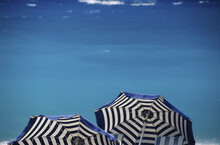 Beach Umbrellas On The Beach, Greece