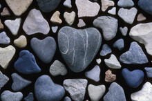 Close-up Of Heart Shaped Stones