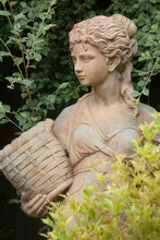 Statue In A Garden, Oregon Garden, Silverton, Oregon, USA