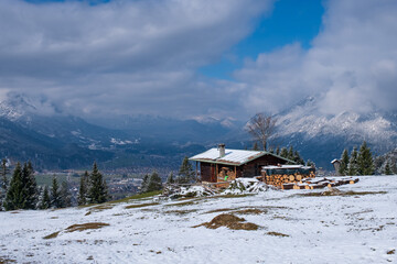 Wall Mural - Landscape near Garmisch-Partenkirchen in Bavaria