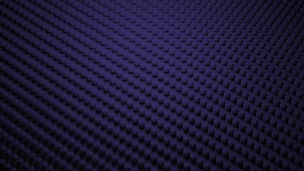Poster - Abstract flat colorful lilac surface covered by rows of convex same size figures, seamless loop. Design. Flowing small particles.