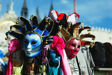 Italy, Venice, Venetian Masks For Sale On St Mark's Square