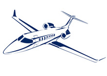 Executive Light Class Business Jet Plane Flying