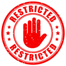Restricted Area Grunge Vector Sign