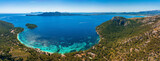 Fototapeta Łazienka - Aerial panoramic view of the beautiful cliffs in Mallorca, Spain.