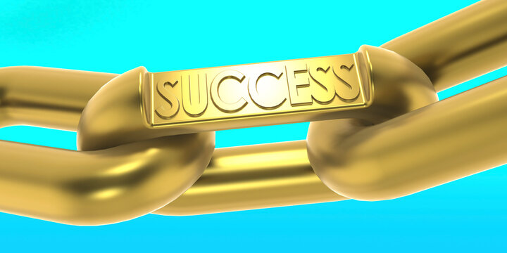 Golden success word to link the chains
